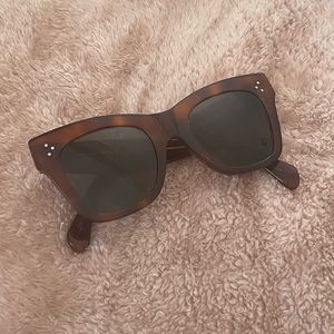 Genuine Celine Cat Eye Polarized Sunglasses in Tortoise